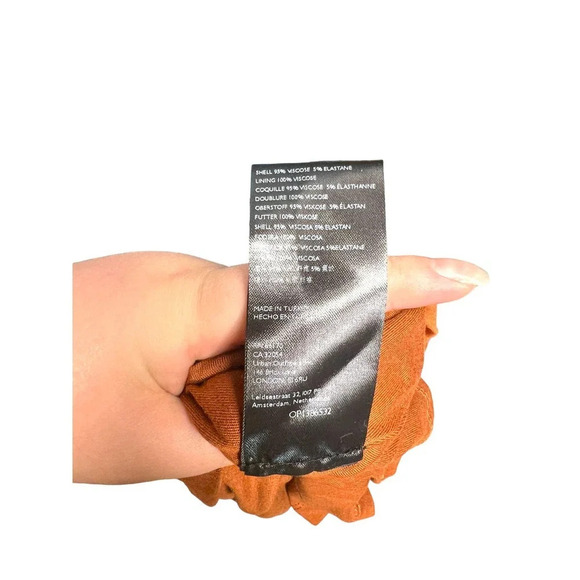 Anthropologie Maeve Midi Dress Ruched Polka Dot Jersey Brown Black Plus Size 1X - Picture 15 of 16